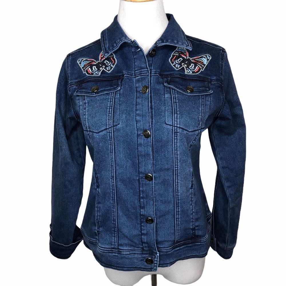 DG2 Stretch Denim Jacket Indigo Embroidered S